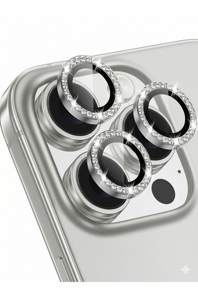 Noppax Stone Glitter Camera Lens Lens Cover Compatible with iPhone 16 Pro Max