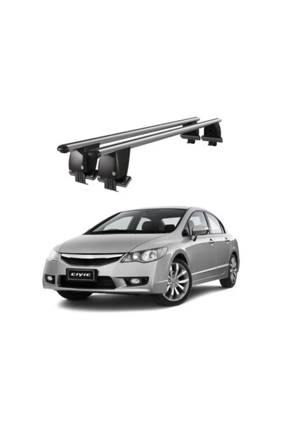 OEM Aluminum car trunk crossbars compatible with smooth roof Honda Civic VIII...