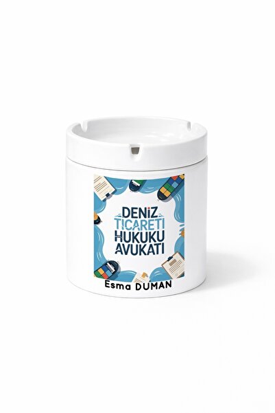 Kirbi Reklam Maritime Law Lawyer Profession Double-Sided Printed Ashtray Asht...
