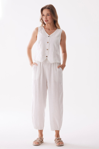 Ezgi Otantik Yoga Tencel Keten Pantolon