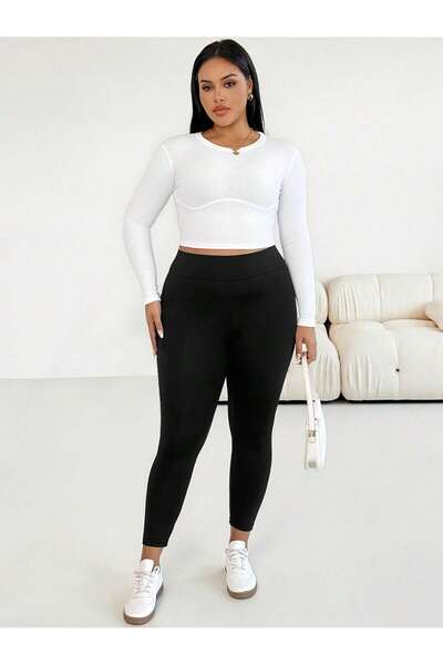 Mügerella Plus Size High Waist Sports Leggings |   Recovery Flexible Daily Use Tights (8cm Size, 8XL Size)