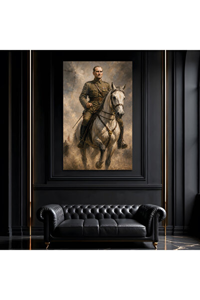 NERZEN HOME At Binen Gazi Mustafa Kemal Atatürk Premium Dekoratif Cam Tablo