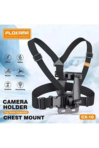 PLOKAMA حامل هاتف CX-10 يثبت على الصدر مع حزام قابل للتعديل للهواتف الذكية وك...