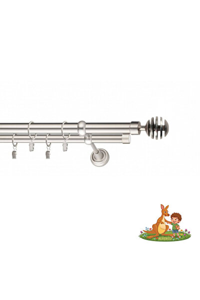 KLEIDECO Galerie dubla perdea Italia, Metal, Diametru 19mm, Capete Catania, 2...
