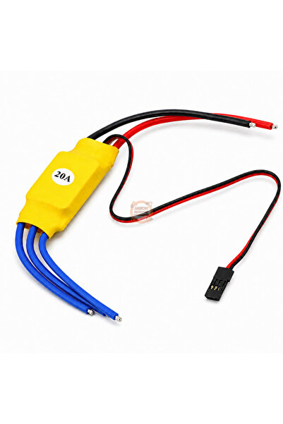Meon Robotik Otomasyon 20A ESC Fırçasız Motor Sürücü 2-3S LiPo BEC Destekli D...