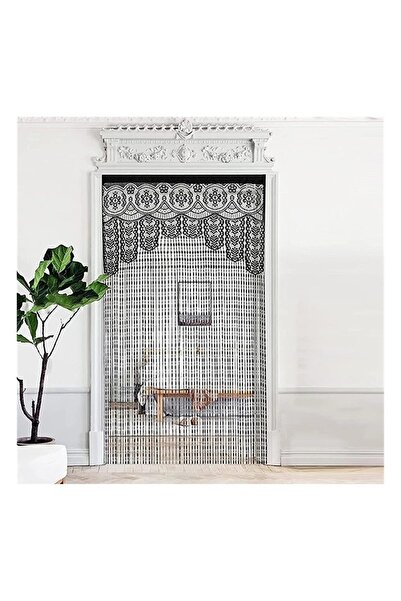 Yongsheng Black Color Lace Door Curtain, Room Divider Curtains, Hippie Window...