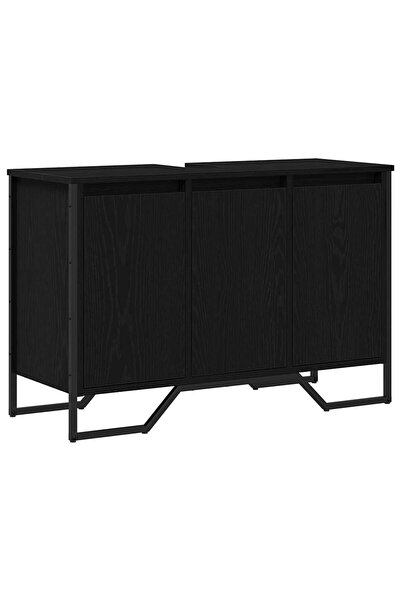 vidaxl Dulap pentru Chiuvetă Altele Stejar Negru 91 x 35 x 60 cm