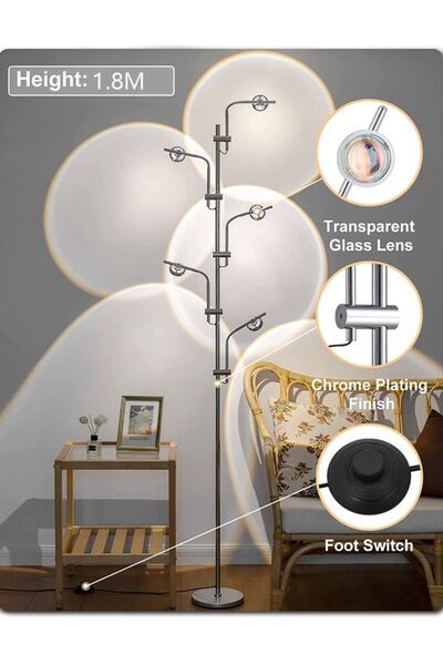 Arabest Sunset Projection Floor Lamp, 4000K Neutral White with RGB Filters & ...