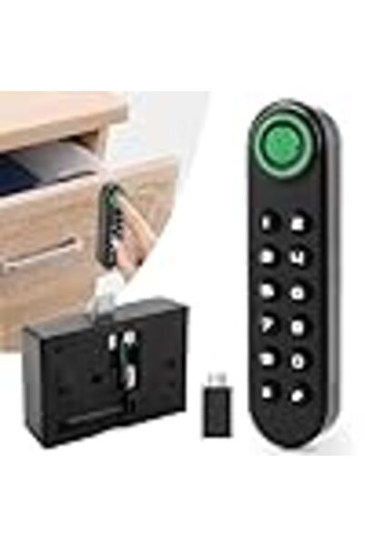 Arabest Fingerprint Cabinet Lock, Smart Electronic Drawer Lock with Password ...
