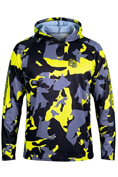 Oslo Balıkçı T-Shirt Kapüşonlu Yellow Camo