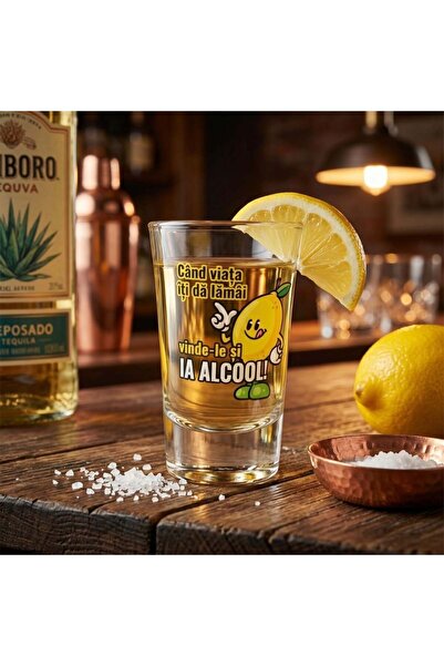 Ginza Shot glass, 7cm, with the message: When life gives you lemons, sell the...