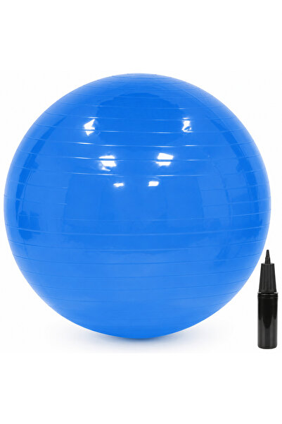 SERSIMO Fitness ball 55 cm, with pump included, non-slip, PVC, blue