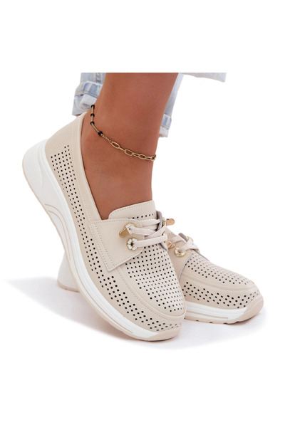 Artiker Pantofi deschiși tip slip-on din piele 58C0478 Bej 36