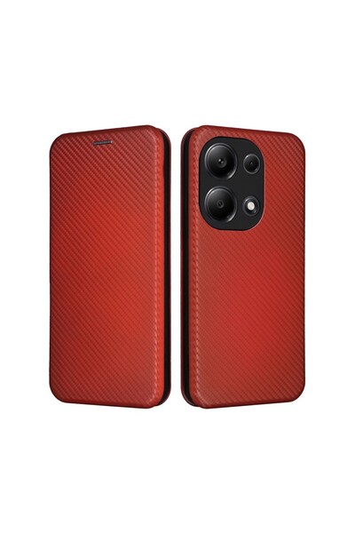 sscase Carbon Fiber Θήκη Βιβλίο Brown (Xiaomi Redmi Note 13 Pro 4G/Poco M6 Pr...