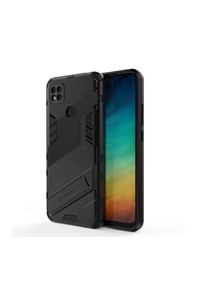 sscase Punk Armor 2 in 1 Σκληρή θήκη με Βάση στήριξης Black (Xiaomi Redmi 9C)