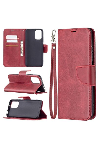 sscase Lambskin Texture Θήκη Πορτοφόλι Red (Xiaomi Redmi Note 10/Note 10s)