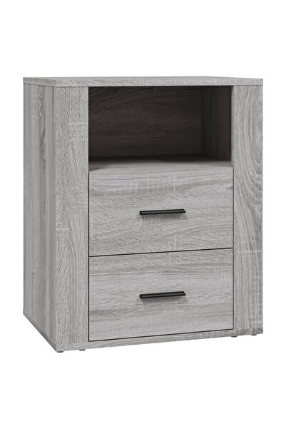 vidaxl Bedside table, sonoma grey, 50x36x60 cm, processed wood
