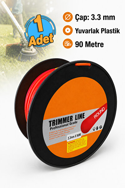 Badem10 Motorlu Tırpan Misinası 3,3 mm 90 Metre Yuvarlak Dayanıklı Uzun Ömürl...