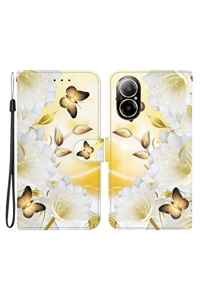 sscase Colored Drawing Θήκη Πορτοφόλι Golden Butterfly (Realme C67 4G)
