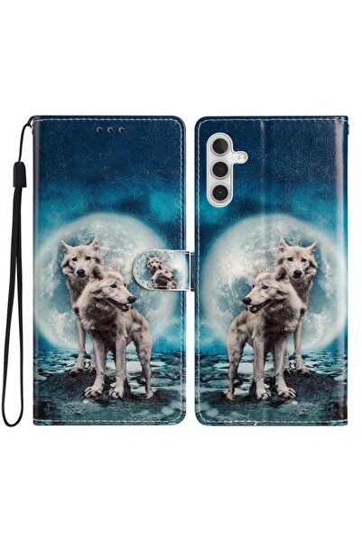 sscase Painted Pattern Θήκη Πορτοφόλι Twin Wolves (Samsung Galaxy S23 FE 5G)