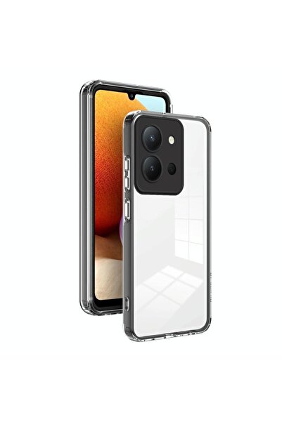 sscase Color Frame Διάφανη Σκληρή Θήκη Black (Vivo Y36 4G)
