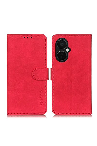 sscase Retro Texture Θήκη Πορτοφόλι Red (OnePlus Nord CE 3 Lite 5G)