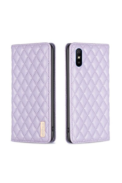 sscase Puff Rhombus Θήκη Βιβλίο Purple (Xiaomi Redmi 9A)