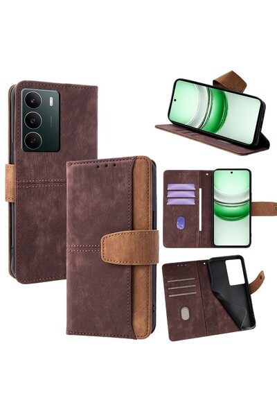 sscase Dual Color Θήκη Πορτοφόλι Brown (Realme C71 4G)