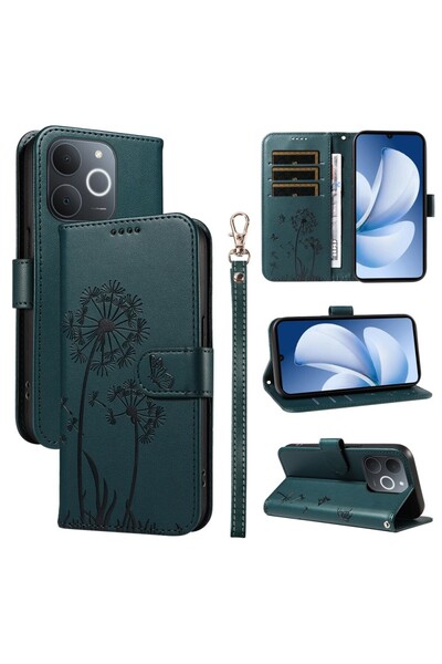 sscase Dandelion Θήκη Πορτοφόλι Dark Green (Realme Note 70T 4G)