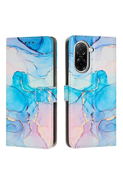 sscase Marble Pattern Θήκη Πορτοφόλι Pink / Blue (Xiaomi Redmi A5 4G/Poco C71...