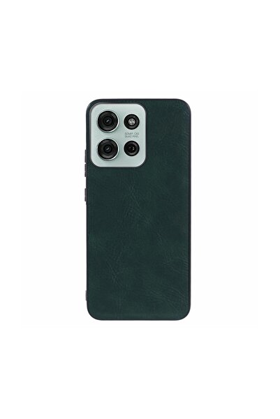 sscase Leather Coated Σκληρή Θήκη Dark Green (Motorola Moto G75 5G)