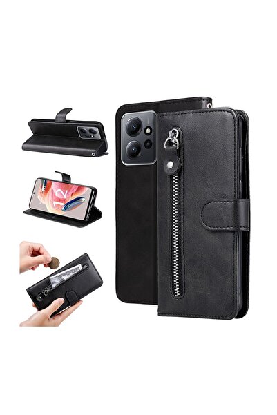sscase Zipper Θήκη Πορτοφόλι Black (Xiaomi Redmi Note 12 4G)