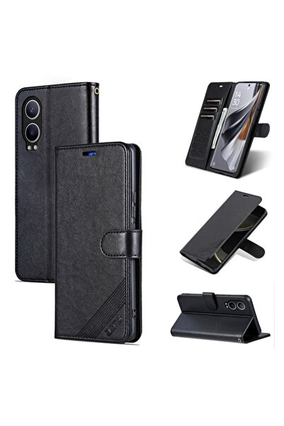 sscase AZNS Leather Θήκη Πορτοφόλι Black (OnePlus Nord CE 4 Lite 5G)