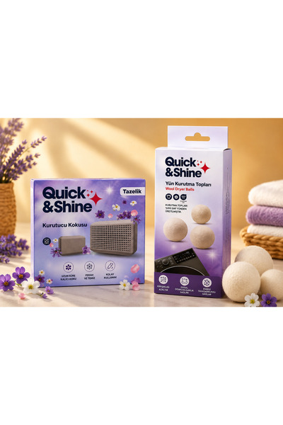 Quick&Shine YÜN KURUTMA TOPU-KURUTMA MAKİNESİ KOKU KAPSÜLÜ KOKUSU
