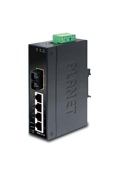 Planet Διακόπτης ISW-511T, Fast Ethernet 10/100, Μαύρο