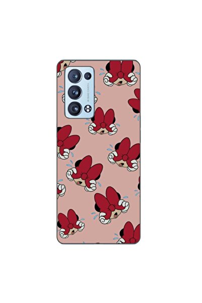 OEM Калъф за Oppo Reno6 Pro 5G, силиконов гел TPU, с десен Мини Маус, червен