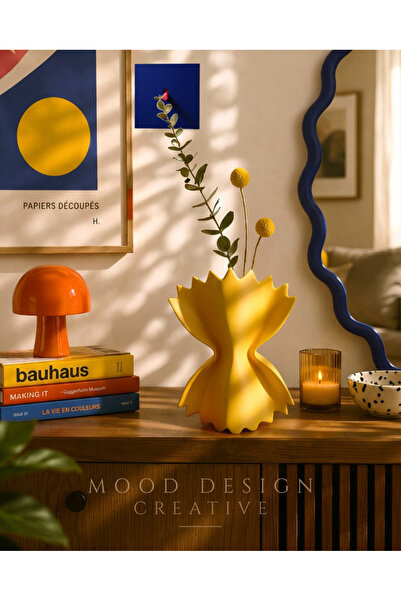 MoodDesign (FARFALLE) SCULPTA DECORATIVE VASE - Kelebek Makarna Görünümlü Dek...