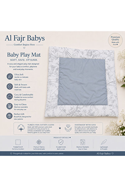 Al Fajr Babys طقم سرير فاخر للأطفال |   طقم تركي من 6 قطع |   100% قطن