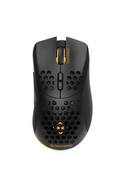 Deltaco Gaming Mouse Gaming Wireless DM220, Ultralight, 4800DPI, USB (Negru)