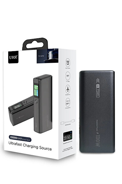 Fuchsia URR Ultrafast Charging Source 130W 20.000 mAh PD Powerbank - Siyah