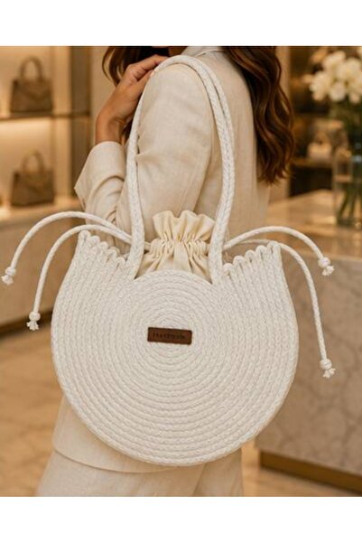 colorfullbag حقيبة كتف نسائية متوسطة الحجم من ويكر موديل ويسور