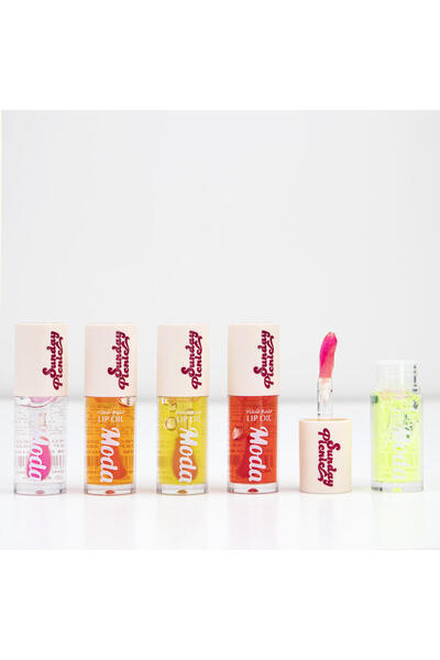 Moda Beauty زيت شفاه مرطب جيلي واو - ملمع يدوم طويلاً وغير لزج مع أداة توزيع ...