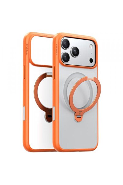 TORRAS MagSafe Case for Apple iPhone 17 Pro, Torras, Ostand Spin (Orange)
