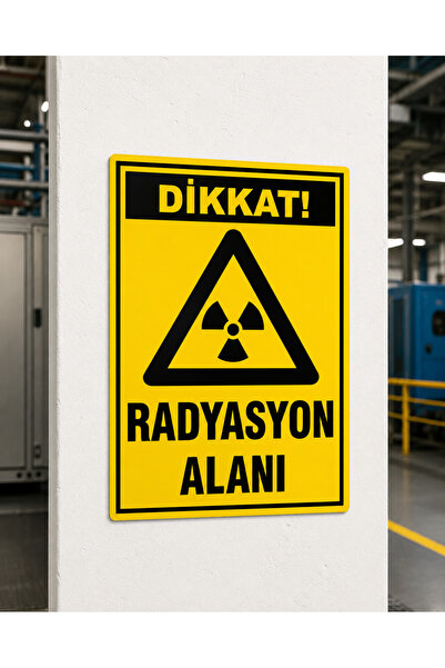 ünalgrup Caution Radiation Area Warning Sign 25X35 cm Dekota Pvc Warning Sign...