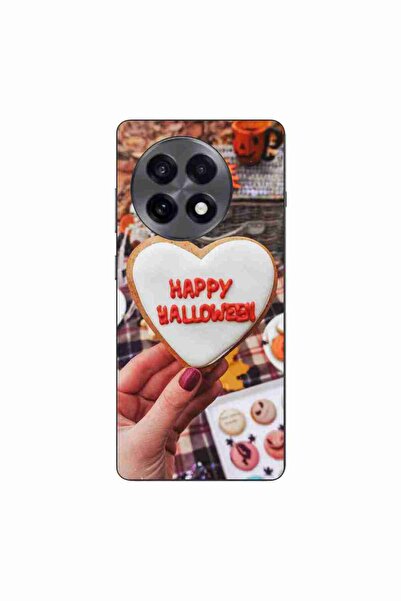 OEM Θήκη συμβατή με OnePlus 13R από σιλικόνη gel TPU με σχέδιο Happy Hallowee...