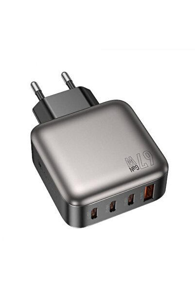 Lamtech Φορτιστής χωρίς καλώδιο GaN με θύρα USB-A και 3 θύρες USB-C, Παροχή ι...