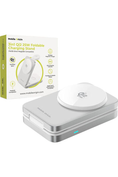 Mobile Origin Φορτιστής Magsafe 25W Ασημί (PW35)