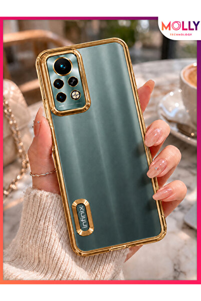 Molly İNFİNİX NOTE 11 PRO (X697) İçin Kenarları Gold Lens Koruyuculu Lou Laze...
