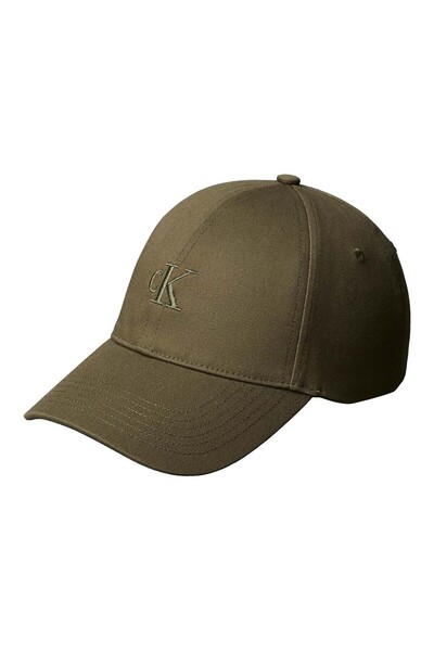 Calvin Klein Haki Kadın Şapka MONOGRAM EMBROIDERY BASEBALL CAP