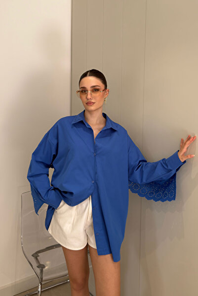 MAGARDE Fisto Detay Oversize Poplin Gömlek- SAKS